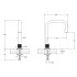 GESSI INCISO Отдельно стоящий излив 160мм, h=240мм, цвет: Finox Brushed Nickel