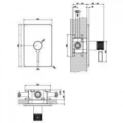 GESSI INCISO Встраиваемый смеситель, на 1 источник (внешняя часть), цвет: хром