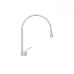 Gessi Goccia Смеситель для раковины на 1 отверстие, излив 244мм R=125, цвет: белый