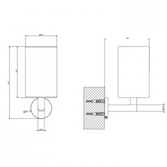 Gessi Tondo Стакан настенный черный, цвет: хром