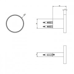 GESSI Origini Крючок настенный. В комплект входит отделочная вставка., цвет Warm Bronze Br. PVD