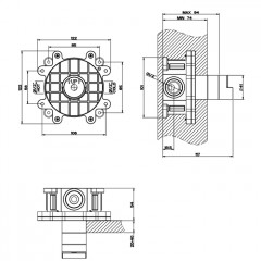 Gessi Встраиваемая часть для смесителя с изливом. цвет хром