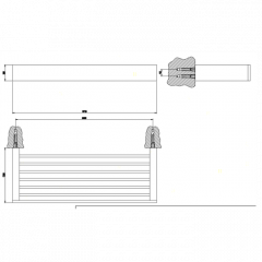 Gessi Rettangolo Полочка 30см, цвет: хром