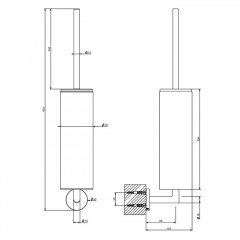 Gessi Tondo Ершик настенный белый, цвет: хром