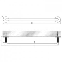 Gessi Ingranaggio Полотенцедержатель, 45 см, цвет: Black Metal Brushed PVD