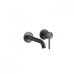 GESSI 316 Встраиваемый смеситель с изливом 210-180мм (внешние части), цвет: brushed black metal pvd