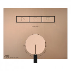 Gessi Hi-Fi Смеситель для душа, с включением до 3 источников одновременно (внешняя часть), цвет: Copper PVD