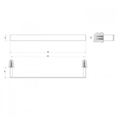 Gessi Rettangolo Полотенцедержатель 45см, цвет: Gold CCP