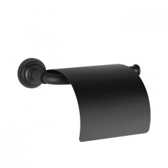 GESSI VENTI20 Держатель туалетной бумаги, с крышкой, цвет черный матовый