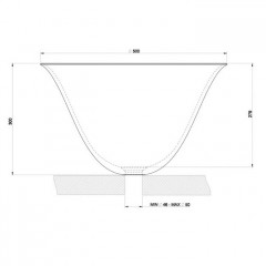 Gessi Goccia Раковина накладная керамическая 50см, h=30см, цвет: черный