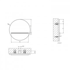 GESSI VENTI20 Излив настенный 207 мм., каскадный, цвет черный матовый