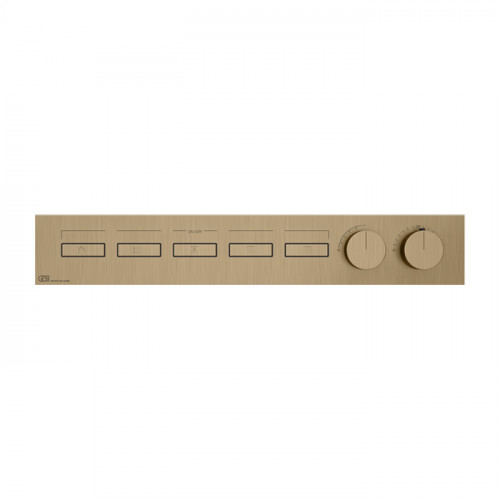 Gessi Hi-Fi Термостат для душа, с включением до 5 источников одновременно (внешняя часть), цвет: warm bronze brushed pvd