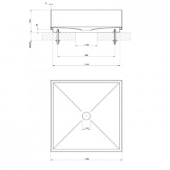 GESSI 316 Раковина 400x400 мм., для установки на столешницу, без перелива, нержавеющая сталь, цвет Warm bronze Brushed PVD