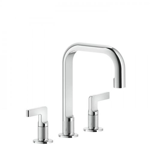 GESSI INCISO Смеситель для раковины на 3 отверстия с донным клапаном, излив 160мм, h=240мм Цвет: хром