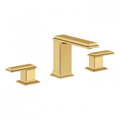 Gessi Eleganza Смеситель для раковины на 3 отверстия, без донного клапана, цвет: золото