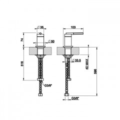 Gessi Ingranaggio Смеситель для раковины без излива, цвет: хром