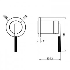 Gessi Ingranaggio Встраиваемый однорычажный смеситель на 1 выход (внешние части), цвет: хром