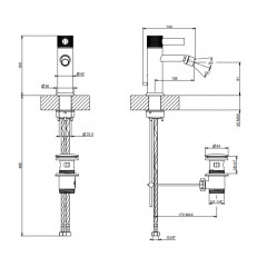 GESSI INCISO Смеситель для биде на 1 отверстие с донным клапаном Цвет: хром