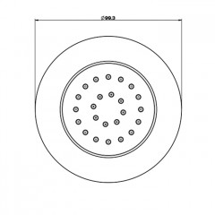 Gessi Body Jets Встраиваемая поворотная боковая форсунка (внешняя часть), цвет: Finox Brushed Nickel