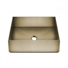 GESSI 316 Раковина 400x400 мм., для установки на столешницу, без перелива, нержавеющая сталь, цвет Warm bronze Brushed PVD