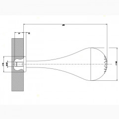 Gessi Goccia Верхний душ для потолочного крепления каплевидной формы, h=387мм, цвет: хром