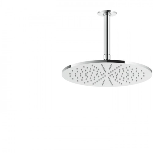 GESSI INCISO Потолочная душевая головка шарнирная на 1/2", 300мм, длина изготавливается под заказ (от 105 до 1855 мм), цвет: хром