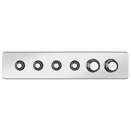 GESSI HI-FI ECLECTIC Смеситель для душа настенный встраиваемый, термостатический, с 4 запорными кнопками, цвет Хром