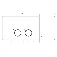 GESSI Клавиша смыва для унитаза, двойная, для систем инсталляций TECE, цвет хром