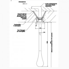 Gessi Goccia Потолочный излив каплевидной формы, для монтажа с удаленным управлением 33700/33709 (не входит в комплект), цвет: хром