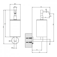Gessi Tondo Дозатор для мыла настенный черный, цвет: Black XL