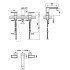 Gessi Eleganza Смеситель для раковины на 3 отверстия, без донного клапана, цвет: Finox