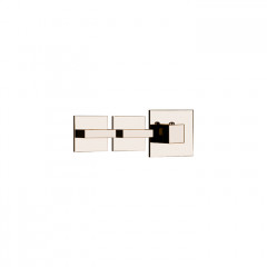 Gessi Rettangolo Встраиваемый термостат, подключение на 3/4", с 2мя независимыми выходами(внешние части), цвет: медь