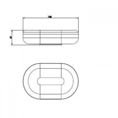 GESSI GOCCIA Мыльница настольная, белая керамика GRES, основание хром