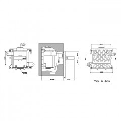 Gessi Rettangolo Встраиваемый запорный вентиль для термостатического смесителя, подключение на 3/4" (внешняя часть), цвет: черный