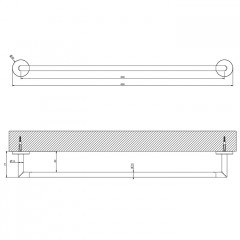 Gessi Tondo Полотенцедержатель, 60 см, цвет: Finox Brushed Nickel