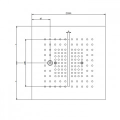 Gessi Mimi Накладная панель 350х350 , цвет Black XL