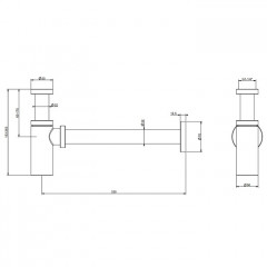 GESSI Сифон для раковины, круглый, цвет Copper PVD