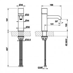 Gessi HABITO Смеситель для раковины, цвет Brushed Brass PVD