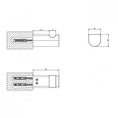 GESSI Rilievo Крючок одинарный, цвет: хром