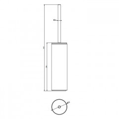 Gessi Tondo Ершик настенный черный, цвет Black XL