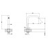 GESSI 316 Отдельно стоящий излив h=162мм, цвет: steel brushed