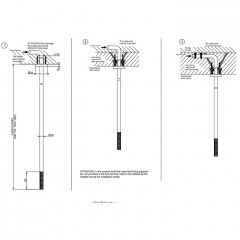 GESSI 316 Излив потолочный для удаленного управления, длина под заказ(365-1900мм), цвет: brushed black metal pvd