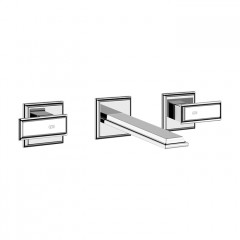 Gessi Eleganza Встраиваемый смеситель для раковины на 3 отверстия, без донного клапана, с изливом(внешние части), цвет: хром