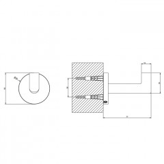 Gessi Tondo Крючок настенный, цвет: Finox Brushed Nickel