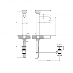 GESSI Origini Смеситель для раковины высокий с донным клапаном, в компл с отд вставкой, цвет Finox Brushed Nickel