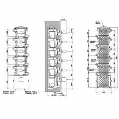 Gessi Rettangolo Встраиваемый термостат, подключение на 3/4", с 5ю независимыми выходами(внешние части), цвет: хром