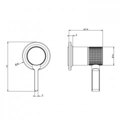 GESSI INCISO Встраиваемый смеситель, на 1/2", на 1 источник (внешняя часть), цвет: золото