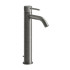 GESSI 316 Смеситель для раковины на 1 отверстие, высокий, h=305мм, с донным клапаном, излив 123мм, цвет: steel brushed