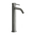 GESSI 316 Смеситель для раковины на 1 отверстие, высокий, h=305мм, без донного клапана, излив 123мм, цвет: steel brushed