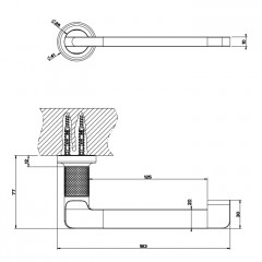 GESSI INCISO Держатель для туалетной бумаги вертикальный или горизонтальный, цвет: brushed brass pvd